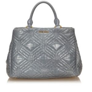 Miu Miu long strap,  softest leather blue handbag